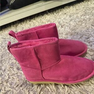 Pink Suede Women's Boots